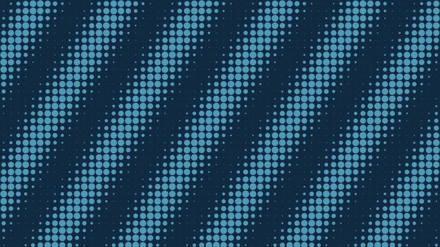 Blue halftone dots waving in retro comic style, pop seamless loop pattern background