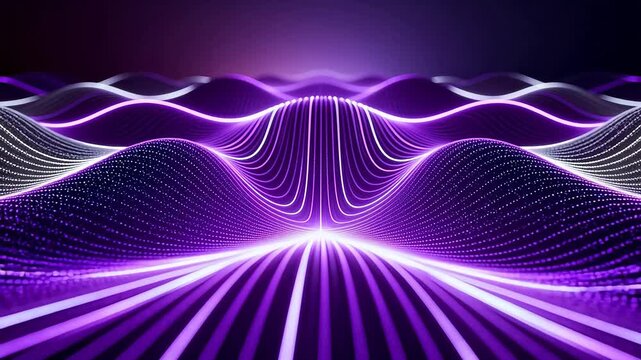 Abstract neon wave pattern