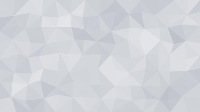White low poly triangle facets shifting, geometric seamless loop tech background