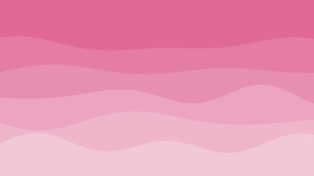 Pink paper cut layered waves moving in parallax, soft seamless loop background