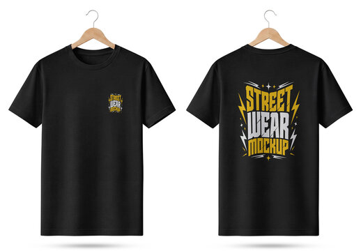 T-Shirt Mockup with Front and Back View