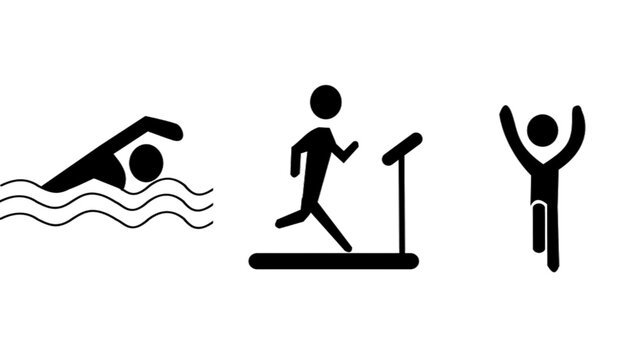 	運動・トレーニングのアイコンセット