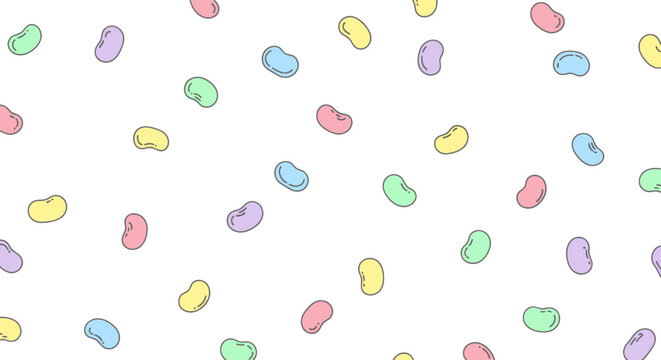 Pastel Jelly Bean Candy Pattern