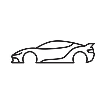 An artistic illustration of a hypercar profile showcasing elegant geometric curves.