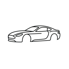 Obraz premium Minimalist hypercar outline icon featuring a continuous line drawing with an ultra low body profile for premium automotive branding and modern design