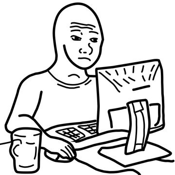 man with laptop meme