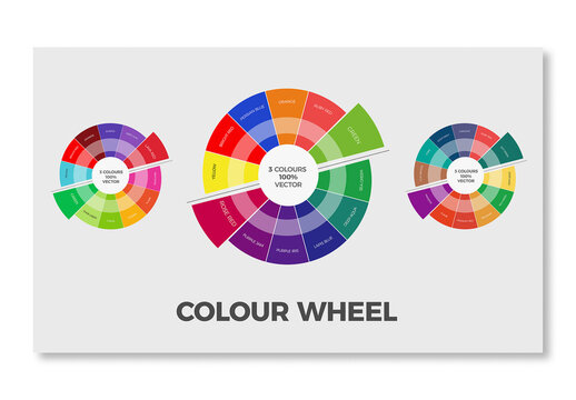 Color Wheel Chart Vector Template