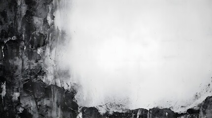 Obraz premium Abstract Black and White Grunge Concrete Texture Background with Copy Space