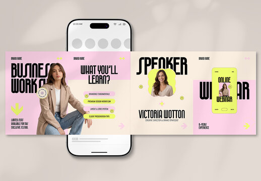 Pink and Beige Social Media Carousel Post