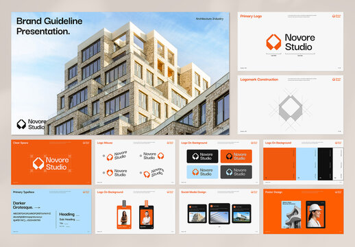 Architecture Brand Identity Guidelines Presentation Layout Template