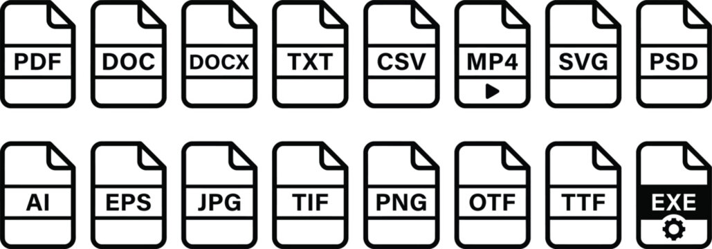 Digital Document and Media File Symbols