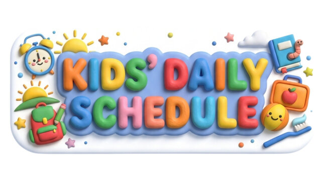 Kids' Daily Schedule Claymation Style Header