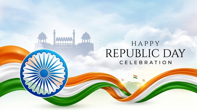 Happy Republic Day Celebration Social Media Header Banner Template