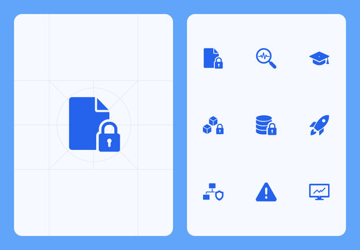 Quantum Privacy Icon Set