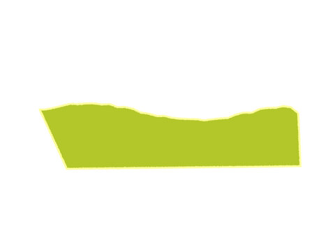 A single piece of lime green torn paper with a rough deckled edge texture