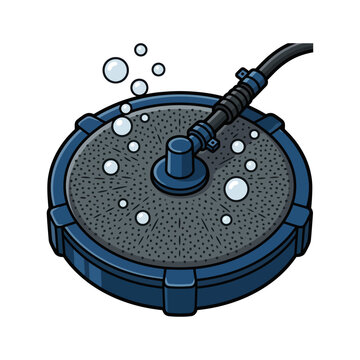 Pond Disc Aerator Vector Illustration