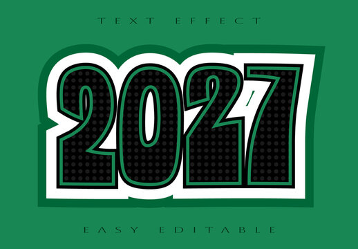 New Year Text Effect Design