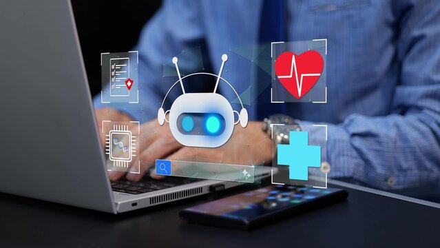 AI healthcare assistant supports digital medical services, telemedicine, patient care and health technology innovation