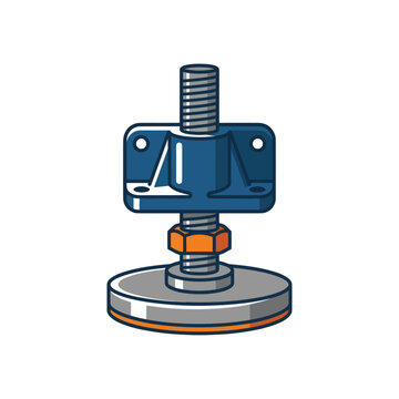 Adjustable Leveling Foot Vector Illustration