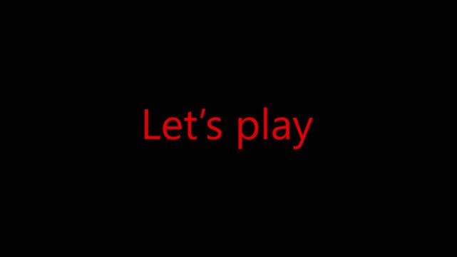 Countdown from three to one with lets play text on black background motion graphics