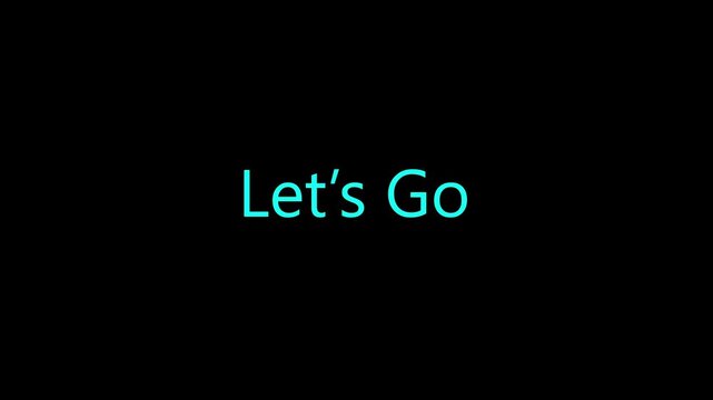Countdown from three to one followed by a lets go message, dynamic motion graphic animation