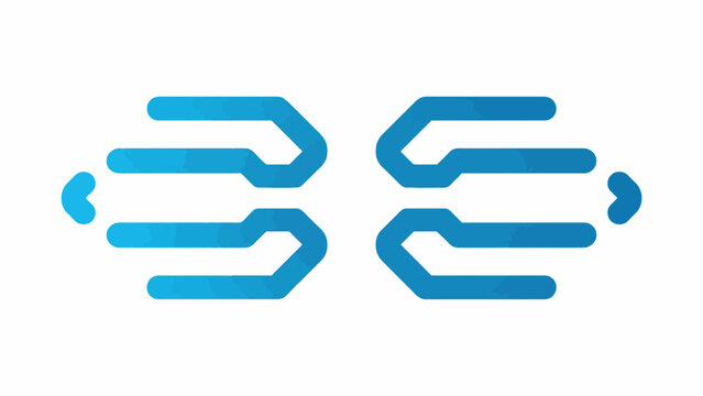 Horizontal blue data stream coding icon.