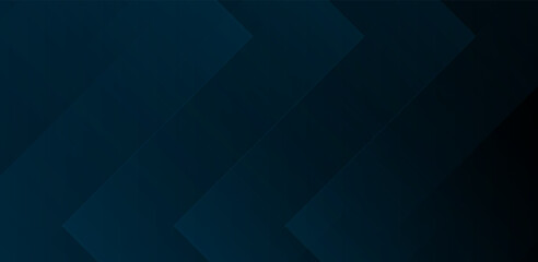 Obraz premium Dark blue abstract geometric background with overlapping chevron shapes for banner design