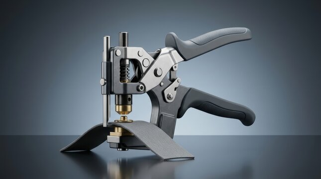 Snap fastener tool 3D render fastening installation instrument designed for secure snap attachment and material assembly