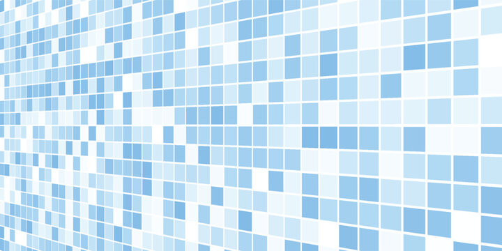 Tiles background. Blue seamless mosaic with gradient. Tile pattern for bathroom, pool or spa design. Clean relaxing background for decor or promotional material.