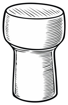 African djembe drum illustration in monochrome for musical concepts and designs