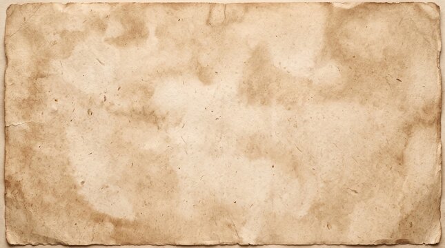 Antique Tea Stained Paper Background with Blank Vintage Page Texture