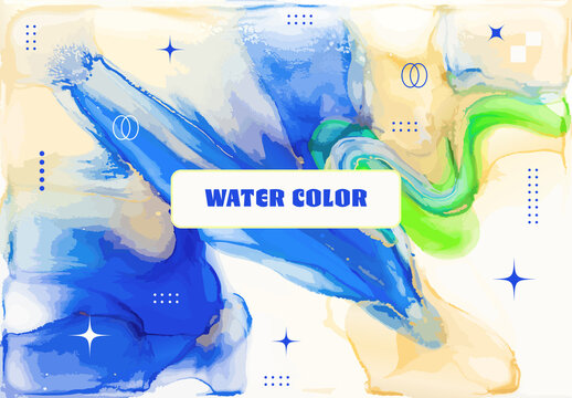Abstract Watercolor Liquid Background
