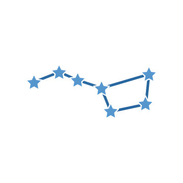 Big Dipper Constellation Star Map.