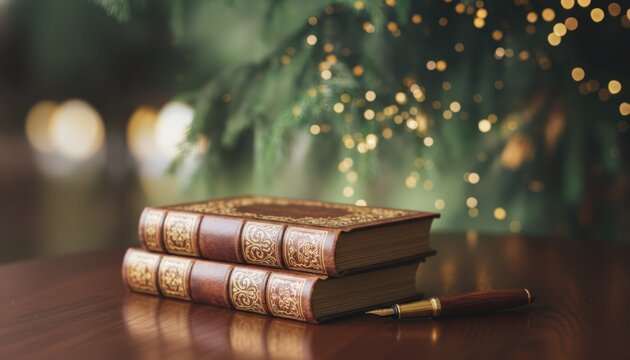 Stack of old books with smoke and magic flying out