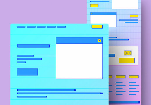 Modern Website Landing Page Wireframe UI Template