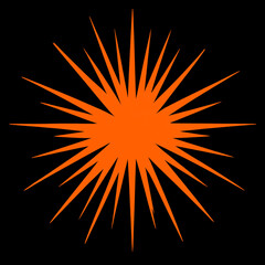 Fototapeta premium Vibrant Orange Burst Graphic for Labels and Promotional Design