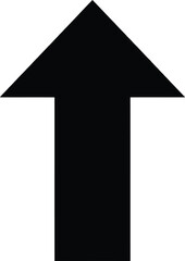 Fototapeta premium Upward Arrow Black Direction Icon Vector Isolated on Light Background for Navigation and Design