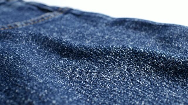 Close-up of Blue Denim Fabric Texture for Fashion and Design Projects.