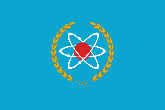 Official symbol and flag of Agidel city vector for travel and history