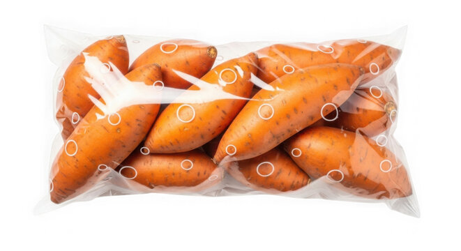 Packaged sausages in a plastic bag