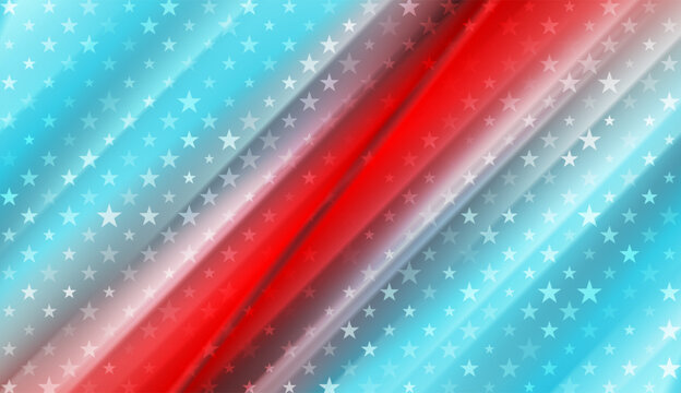Smooth concept elegant diagonal stripes USA flag abstract light background. Corporate American red blue flag vector design
