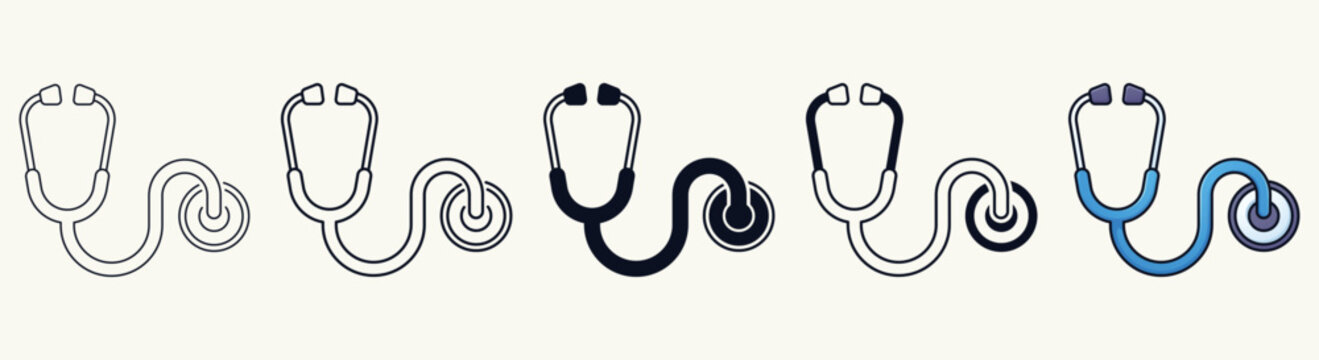 Stethoscope Icons Set