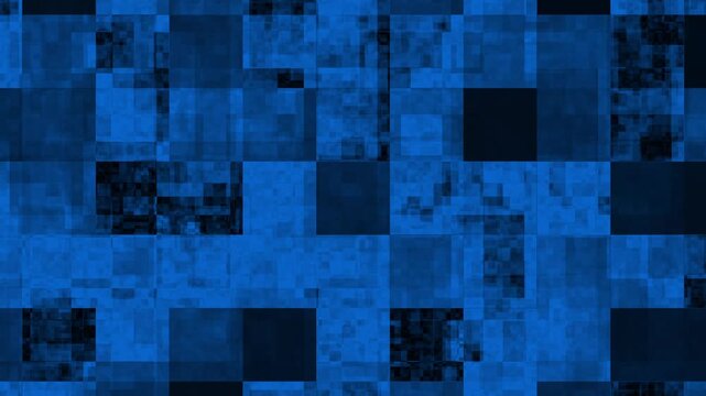 Abstract pattern layout shapes technical geometric square pixel layers. Modern video production designs implement an abstract pattern backdrop. Continuous abstract pattern loop.