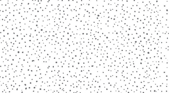 A white background filled with scattered irregular grey dots of varying sizes and shapes pattern texture