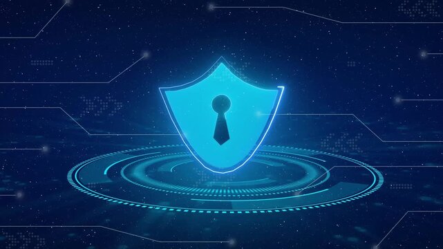 Technology security animation blocks malware attacks using digital frames. Secure banking software dashboards integrate a technology security animation tool. Technology security animation.