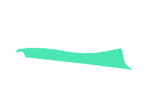 A single piece of textured mint green fabric with a folded edge
