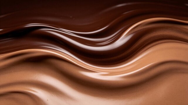 Fluid abstract background in Mocha Mousse brown tones flowing silk texture
