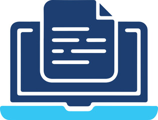 Obraz premium Digital Document Display On Laptop Screen