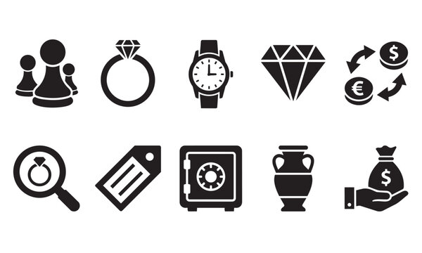 Pawn Shop Black Icon Pack