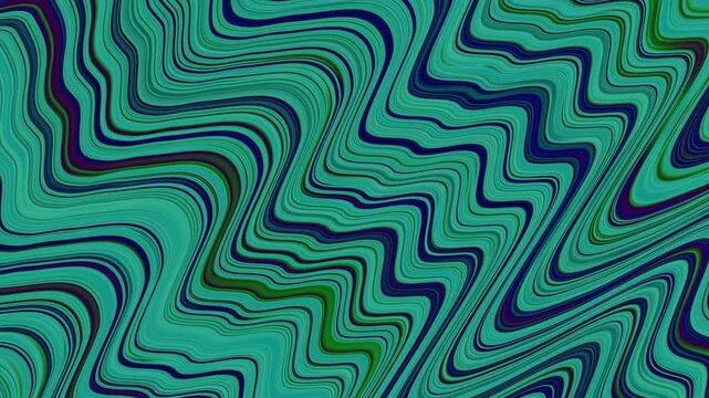 Deep Ocean Turquoise Current Display Organic Malachite Green Line Flow Loop